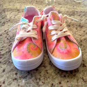 Tie dye slip on sneakers